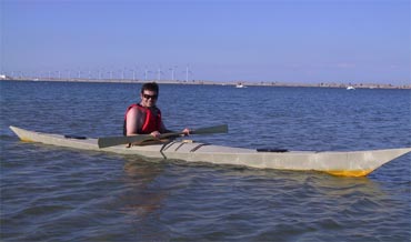 Hjörtur in his kayak